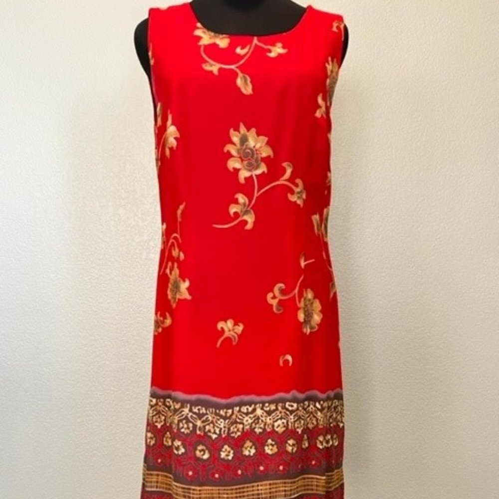 Red Print Dress